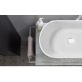 Lavabo de encimera de resina de piedra acrílica pura para baño