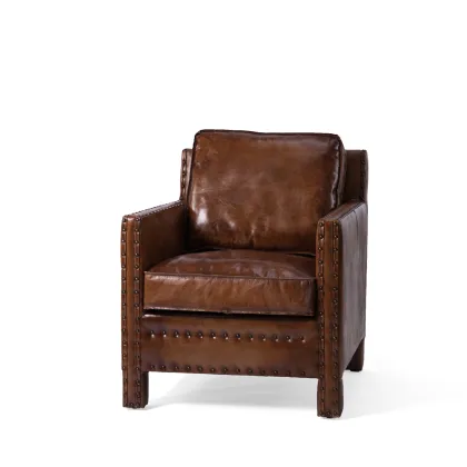 Cheap Modern Dark Brown Leather Dining Chair for Home Decor