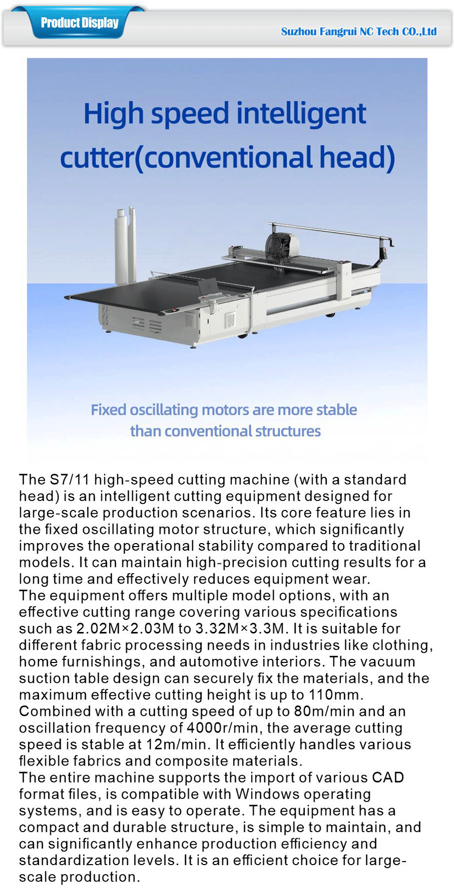 standard speed cloth cutter