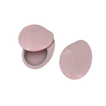 Metal Empty Perfume Case Packaging - Pink Slide-Out Oval Box for Women