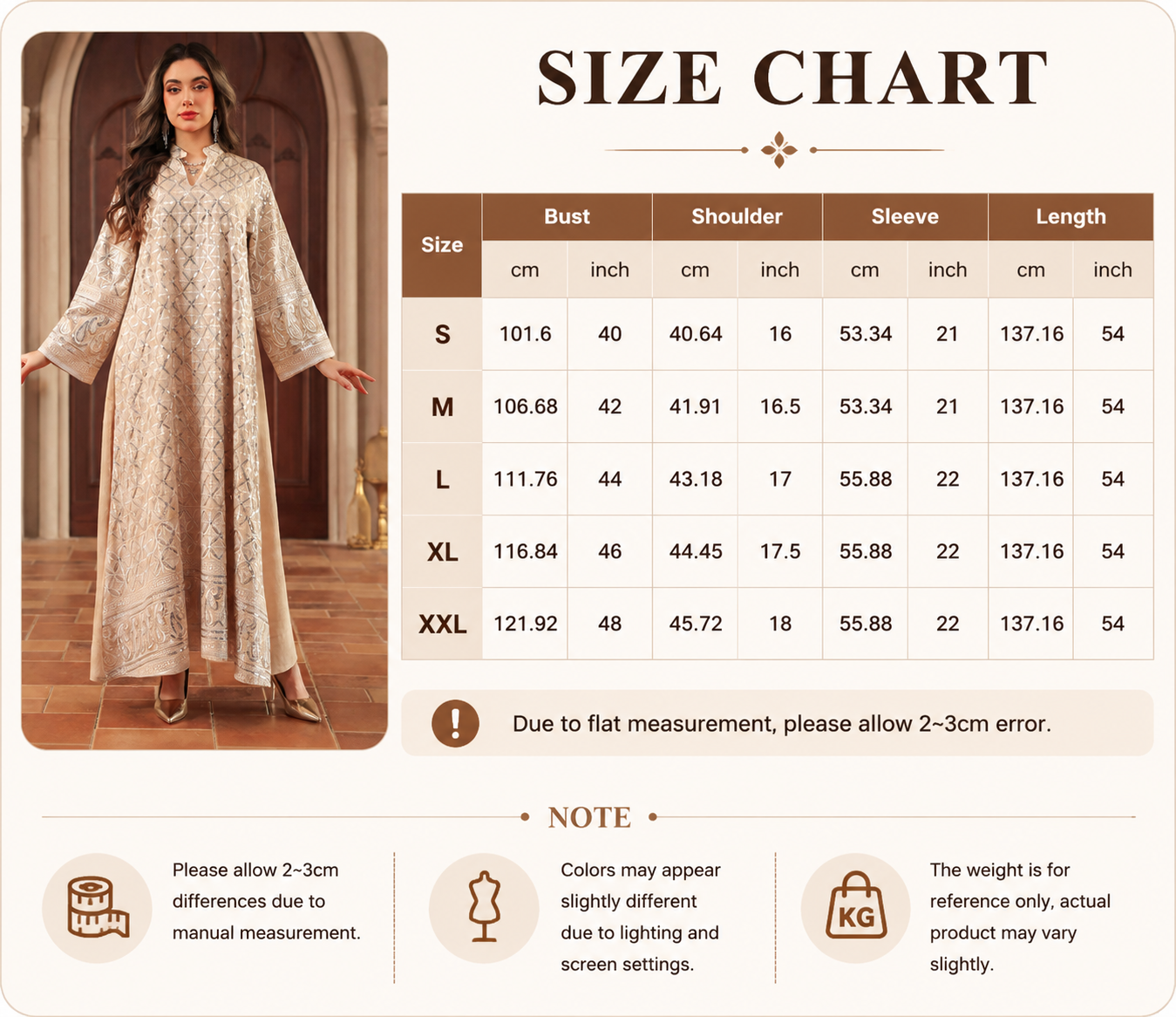 Sequin Embellished Abaya Dress with Full Length