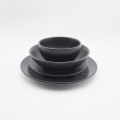 Vendita calda in stile Nordic Ceramic Brockery Black Standing Set