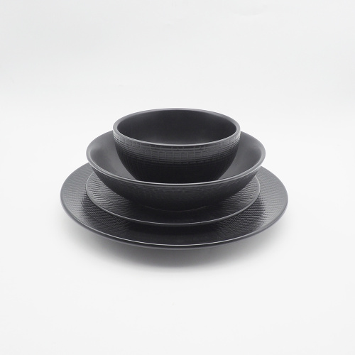 Vente chaude de style nordique en céramique Crockery Black Dingel