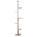 Modern Indoor Eco-Friendly Sisal & Wood Cat Tree Multi-Tier Scratching Post Climbing House for Large Breed Cats Activity Center