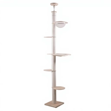 Modern Indoor Eco-Friendly Sisal & Wood Cat Tree Multi-Tier Scratching Post Climbing House for Large Breed Cats Activity Center