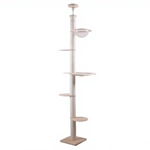 Modern Indoor Eco-Friendly Sisal & Wood Cat Tree Multi-Tier Scratching Post Climbing House for Large Breed Cats Activity Center