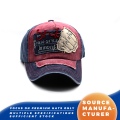 Topi Baseball yang Dicuci Blok Warna Tambalan Pinggiran Tangan