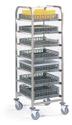 Dishwasher rack trolley, s/s