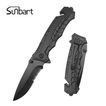 Wholesale Outdoor Tactical Pocket Folding Knife with 3CR13 Steel Blade and Aluminum Handle