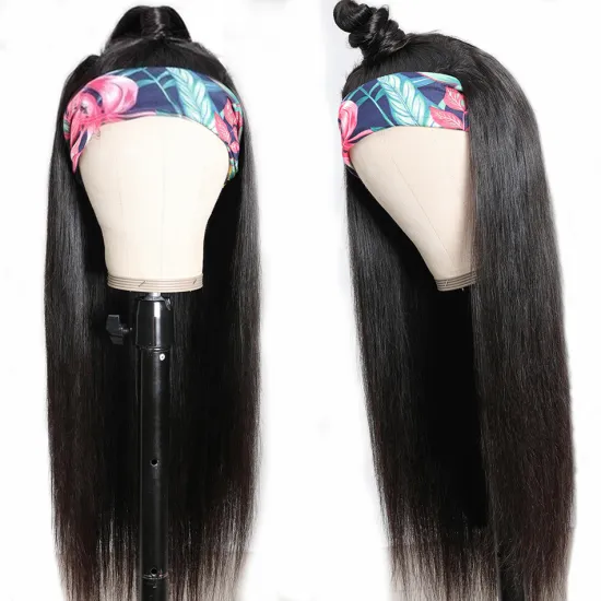 YesWigs Brazilian Raw Human Virgin Remy Hair Headband Wig Vendor Wholesale Machine Made None Lace Glueless Wig Customized Styles