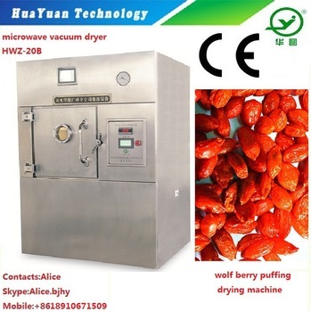 microwave vacuum wolfberry puffing drying machines