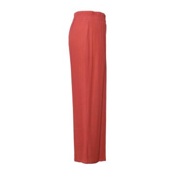 Wrinkled Rayon Wide Leg Pants Women Trousers