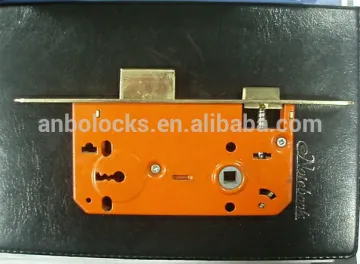 red stainless steel garage door lock body