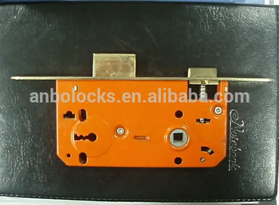 red stainless steel garage door lock body