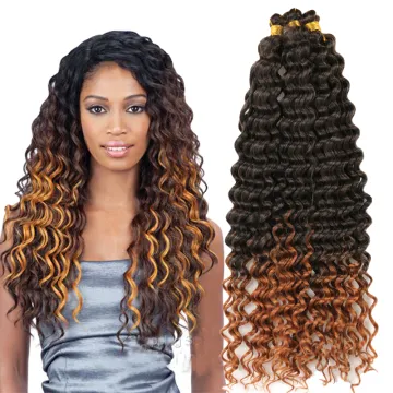 Synthetic Braiding Hair extension freetress deep curly crochet hair