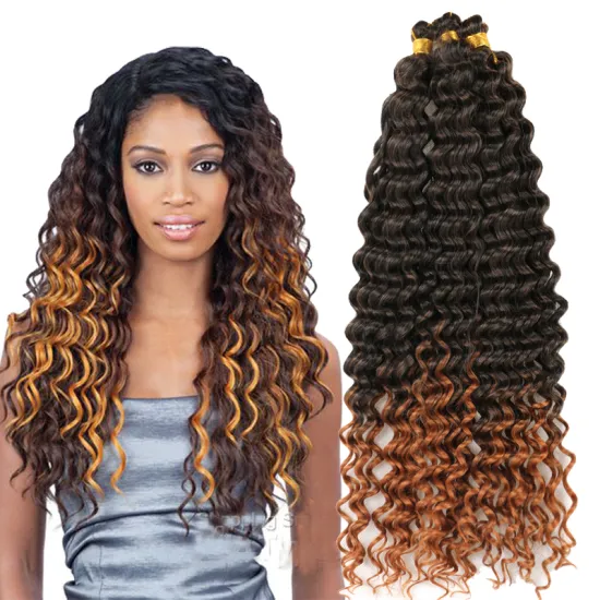 Synthetic Braiding Hair extension freetress deep curly crochet hair
