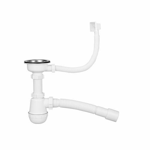 ปุ่ม Sink Chrome คลิกปุ่ม Clack Drain Overflow ท่อระบายน้ำ