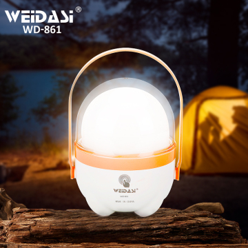 Lentera Tenda LED yang dapat diisi ulang portabel dengan pegangan untuk berkemah dan penggunaan darurat
