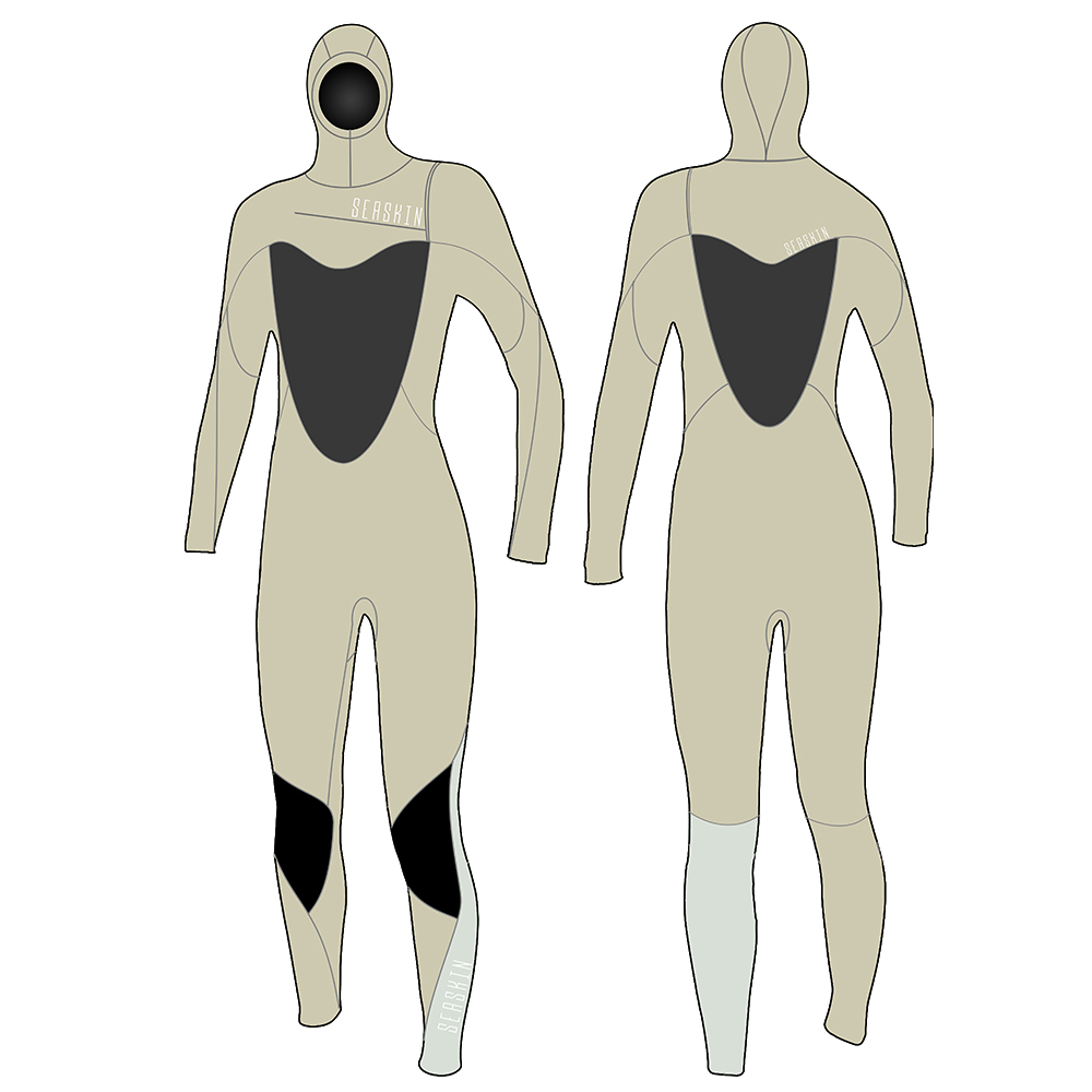 Zeilachtige vrouwen 5/4/3 mm codeed borst zip fullsuit wetsuits