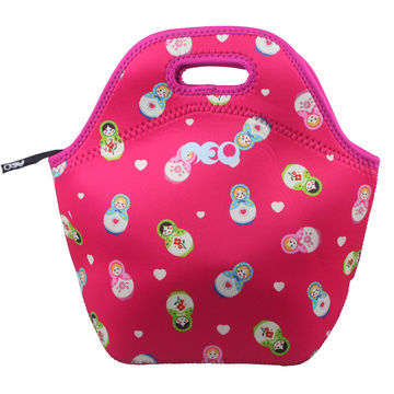 Lunch Bag, Neoprene with Convenient Carrying Handle, Different Patterns Available