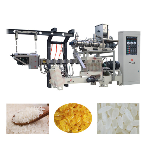 Riz nutritionnel artificiel faisant une extrudeuse de machine