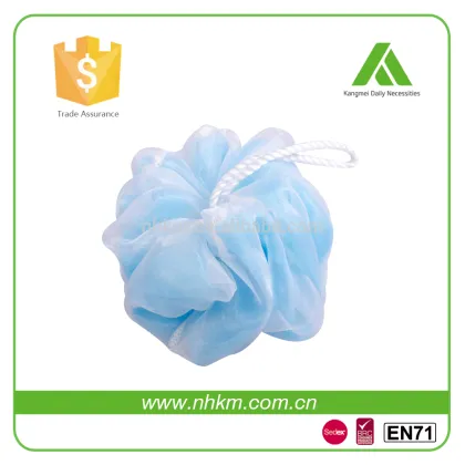 High quality customized color finer shower poufs meshy shower puff