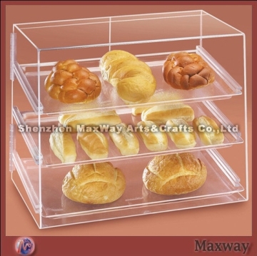 Opening Big Space 3 Layers Acrylic Bread Case