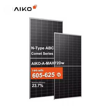 Aiko Solar 600W Dual Glass Bifacial Panels