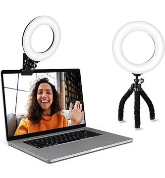 Dimmable LED Circle Ring Light with Tripod for Live Photography and Videos