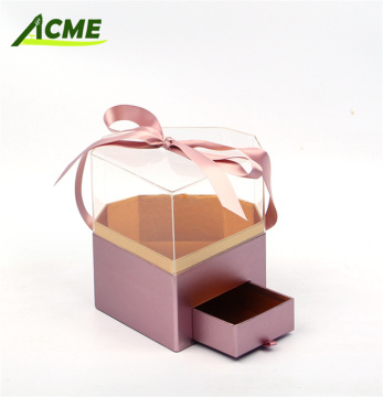 Schwarze transparente Acryl -Rose -Geschenkbox - Großhandel Luxus Valentinstag Blumenverpackung