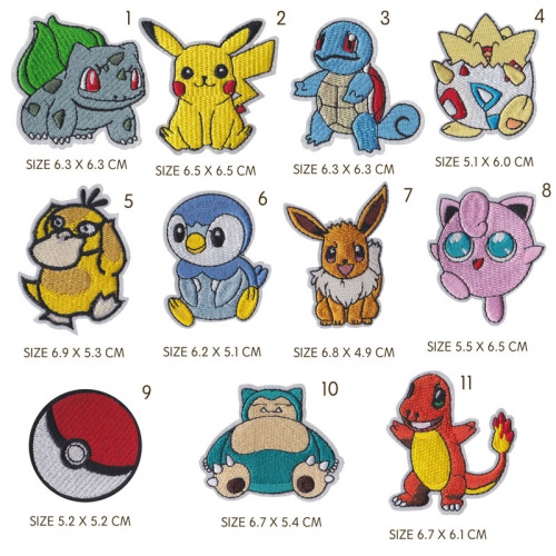 Pokemon serie Squirtle animale cucito ricamo