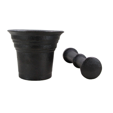 Custom Size 10.8 x 9.1cm Cast Iron Mortar and Pestle Set for Kitchen Spice Grinding