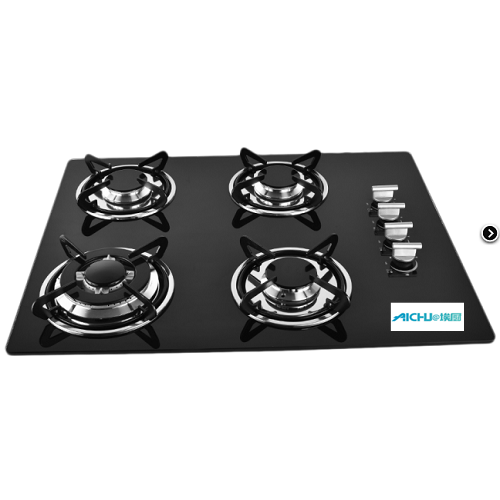 Black Toughened Glass Working Top Hob