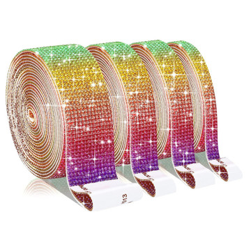 Hot Sale: 10-Yard Crystal Sticker Self-Adhesive Rhinestone Ribbon for Car Phone Decoration