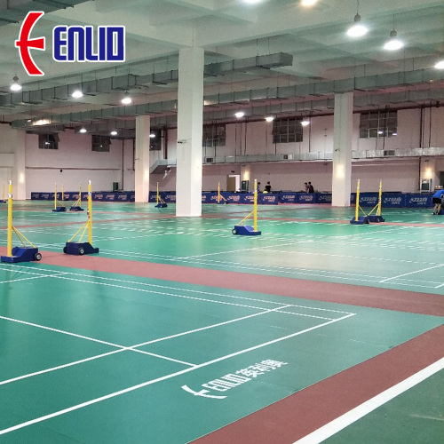 Pavimento in PVC per pavimento del campo da badminton verniciato