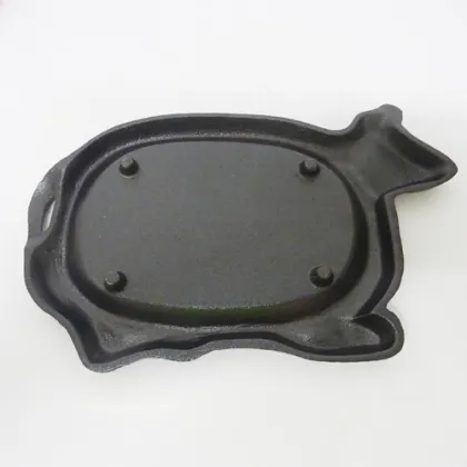 Pre-seasoned Cast Iron Cow Shape Steak Grill Plate