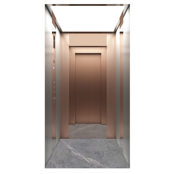 Roségold Sandstrahlung aus rostfreiem Stahlvilla -Aufzug