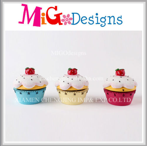 Polyresin Cupcake Kitchen Timer For Home