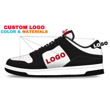White Oreo Black Cat Mens Sports Sneakers with Box