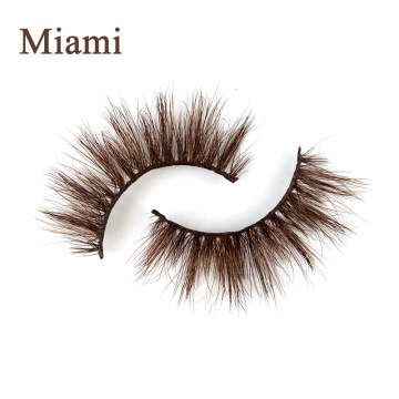 Wholesale 3D Brown Mink False Eyelashes - Private Label Handmade Natural Full Strip Lashes