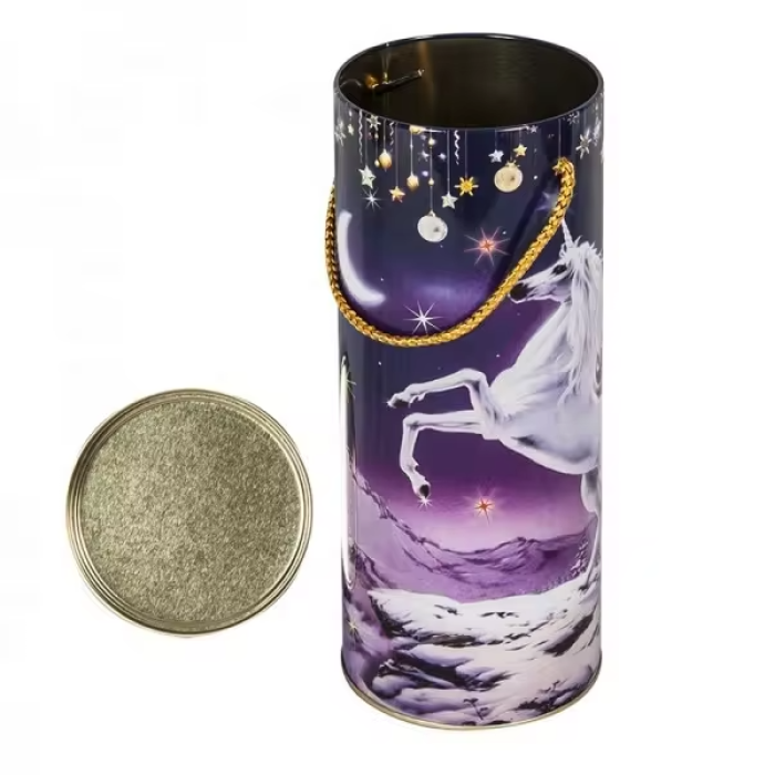 DADI Rope Handle Premium Tall Round Tin Can