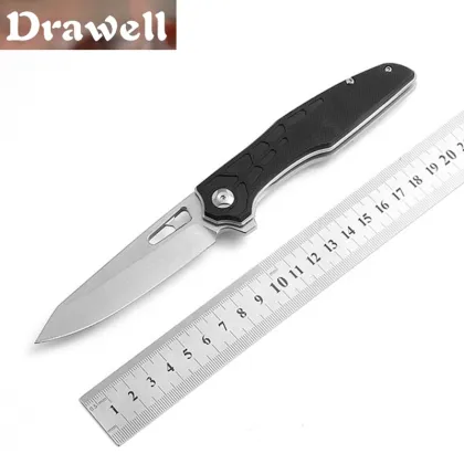 PN-5952 Hiking Camping Fishing Knife - 9Cr18 Stainless Steel Blade G10 Handle EDC Pocket Knife