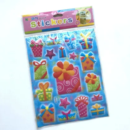 Cute Puffy Star Foam Wall Stickers, 3D Blue Brick Wallpaper