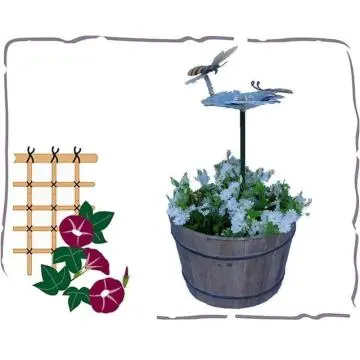 wooden flower pot planter