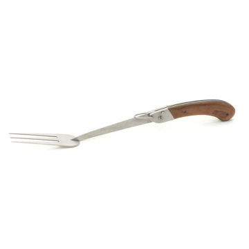Stainless Steel BBQ Folding Fork With Wooden Handle