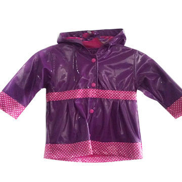 Girls' Casual Jackets, PU Fabric and Micro Polar Fleece Lining