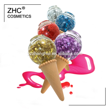 CC5258 Nail polish with shiny glitter wholesale with private label glass bottle nail polish