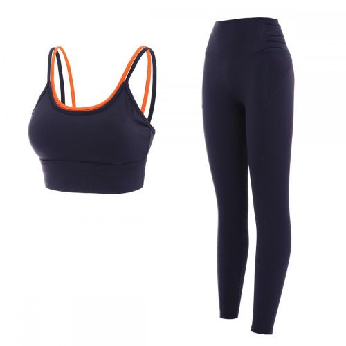 conjunto de ioga para treino de ginástica feminina