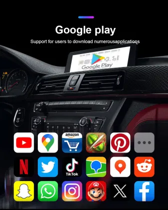 BMW Android System CarPlay AI Box with Qualcomm Snapdragon 6125, 4GB RAM, 64GB Storage
