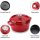 Enameled Cast Iron Dutch Oven Non Stick Bread Baking Pot With Lid Suitable For Bread Baking Use On Gas Electric Oven Red